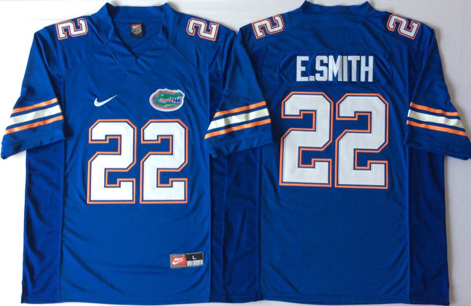 NCAA Men Florida Gators Blue #22 E.SMITH->ncaa teams->NCAA Jersey